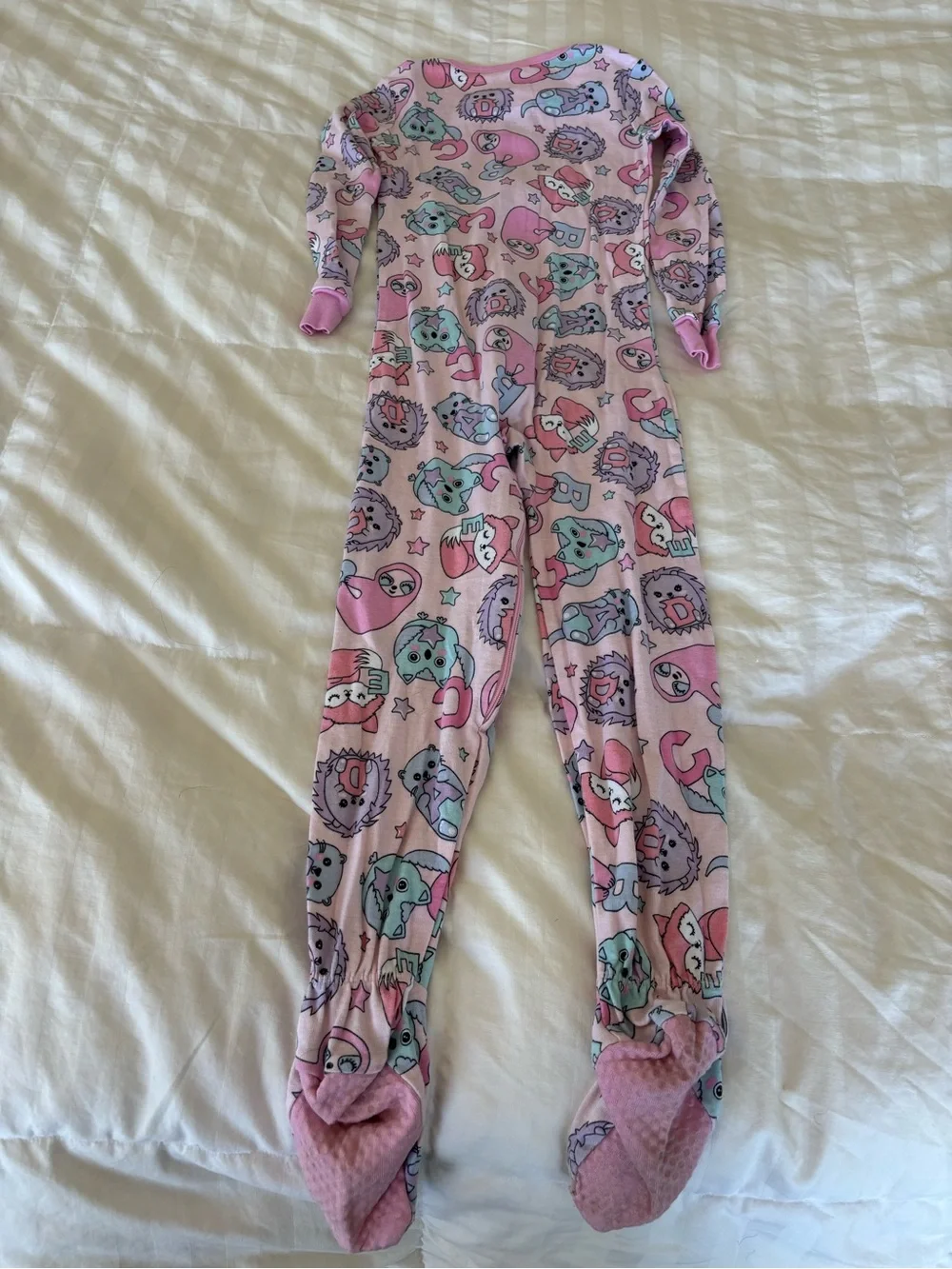 Bundles Baby Place Girls 4T Footed Zip Sleeper One Piece Long Sleeve Pajamas
